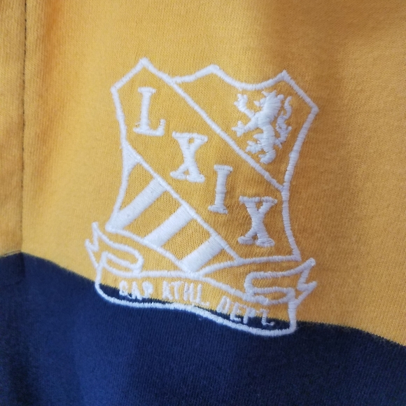 Gap Boys Yellow and Navy Striped Collared Shirt - Picture 2 of 9